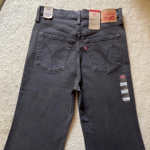 NWT Levi's Ribcage Bells High Rise Grey Wash Women's Jeans Size 31/32 - Picture 6 of 13
